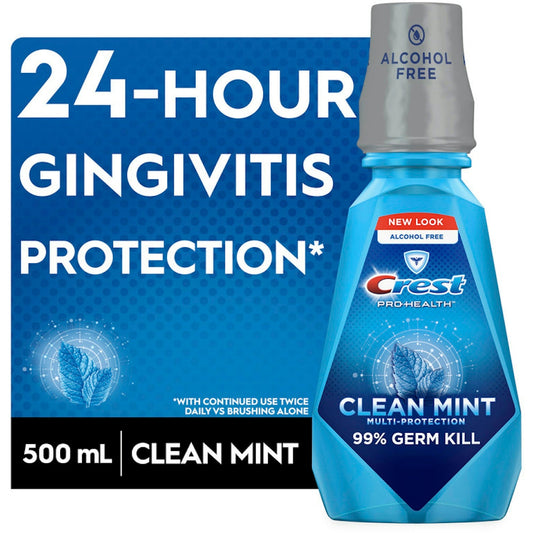 Crest Pro Health Multi Protection Clean Mint CPC Oral Rinse - 16.9 Fl Oz Mouthwash Pasteur Pharmacy