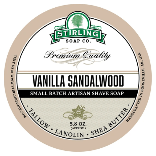 Stirling Soap Co. Vanilla Sandalwood Shaving Collection Shaving Set Pasteur Pharmacy Shaving Soap 5.8 oz