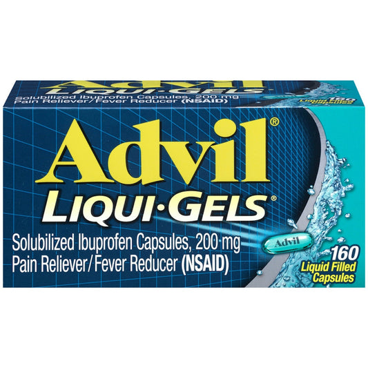 Advil Liqui-Gels Pain Reliever/Fever Reducer Liquid Filled Capsules - Ibuprofen (NSAID) Health & Beauty Pasteur Pharmacy