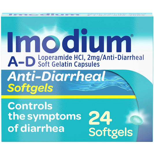 Imodium A-D Anti-Diarrheal Softgels With Loperamide Hydrochloride, Diarrhea Relief Medicine, 24 Ct Health & Beauty Pasteur Pharmacy