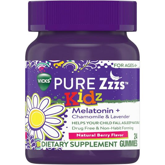 Vicks Pure Zzzs Kidz Melatonin Sleep Aid Gummies For Kids Medicine & Drugs Pasteur Pharmacy