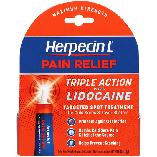 Herpecin L Triple Action With Lidocaine Maximum Strength Pain Relief 0.15 Oz Health & Beauty Pasteur Pharmacy