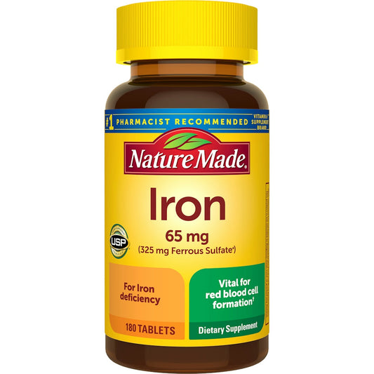 Nature Made Iron 65 Mg Dietary Supplement Tablets Vitamins & Supplements Pasteur Pharmacy
