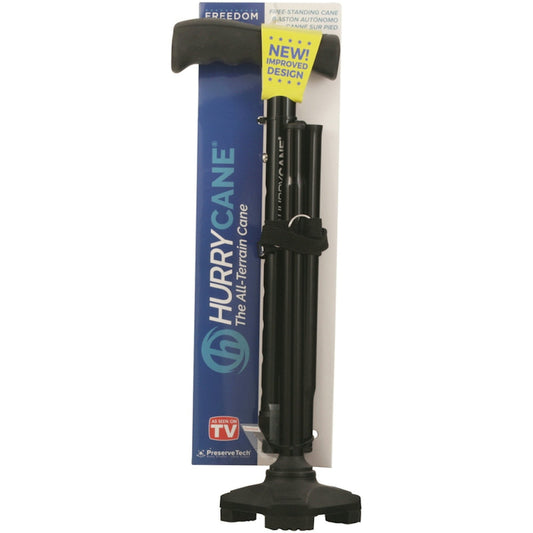 HurryCane Drive Medical Freedom Edition Folding With T Handle - Black Canes & Walking Sticks Pasteur Pharmacy