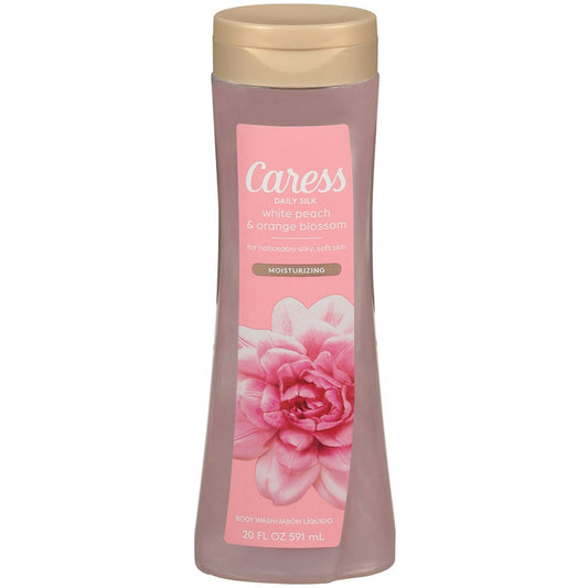 Caress Body Wash, White Peach & Orange Blossom, Daily Silk, Moisturizing 20 Fl Oz Body Wash Pasteur Pharmacy