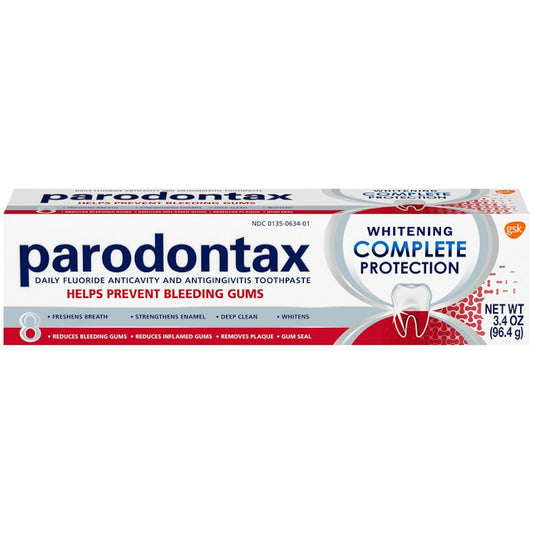 Parodontax Complete Protection Teeth Whitening Toothpaste For Bleeding Gums - 3.4 Ounce Toothpaste Pasteur Pharmacy