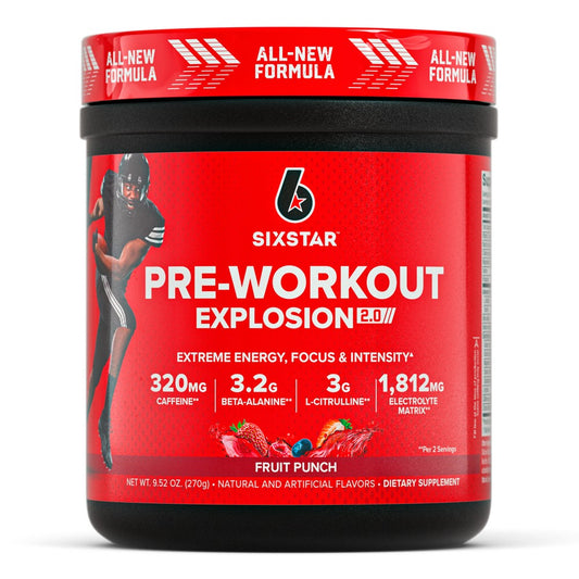 Six Star Pre-Workout, Explosion 2.0, Fruit Punch, 9.52 Ounce Sports & Energy Drinks Pasteur Pharmacy