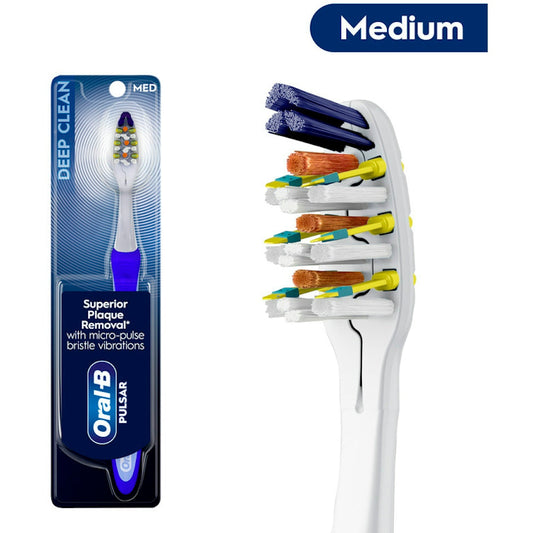 Oral-B Vibrating Pulsar Expert Clean Medium Toothbrush Battery Toothbrushes Pasteur Pharmacy