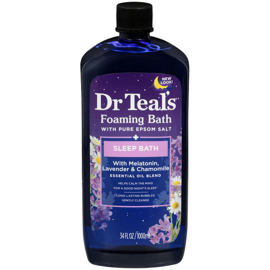Dr Teal's Foaming Bath, Lavender & Chamomile, Melatonin, Sleep Bath 34 Fl Oz Bath & Body Pasteur Pharmacy