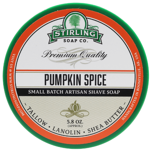 Stirling Soap Co. Pumpkin Spice Shaving Collection Shaving Set Pasteur Pharmacy Shaving Soap 5.8oz