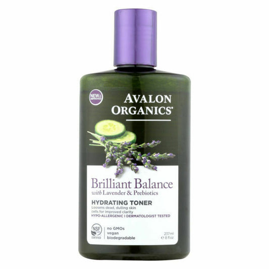 Avalon Organic Botanicals Organics Brilliant Balance With Lavender & Prebiotics Hydrating Toner, 8 Ounce Toners Pasteur Pharmacy