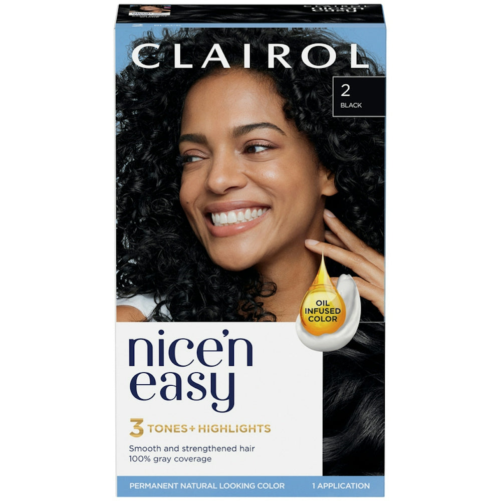 Clairol Nice 'N Easy Permanent Hair Color, 2 Black Hair Color Pasteur Pharmacy Default Title