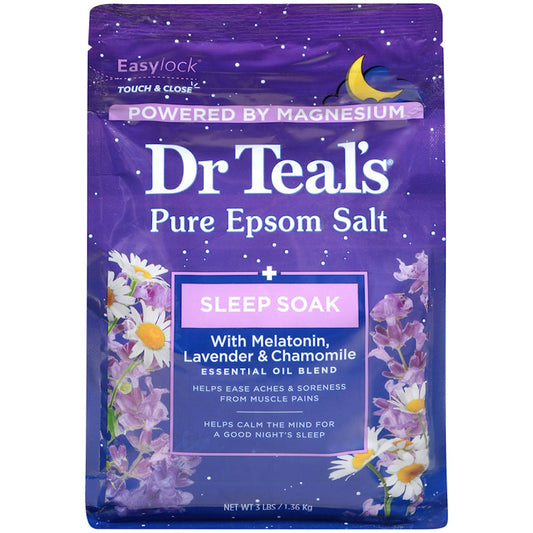 Dr Teal's Pure Epsom Salt Melatonin Sleep Soak 3 Lb Bath & Body Pasteur Pharmacy