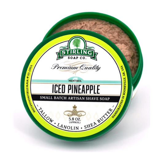 Stirling Soap Co. Iced Pineapple Shaving Collection Shaving Set Pasteur Pharmacy Shaving Soap 5.8 oz