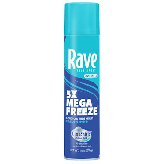 Rave 5x Freeze Ultimate Hold Unscented Hairspray 11 Oz. Can Hair Care Pasteur Pharmacy