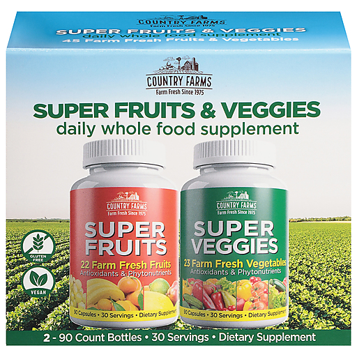 Country Farms Super Fruit & Veggies (30 Cápsulas) Vitamins & Supplements Pasteur Pharmacy