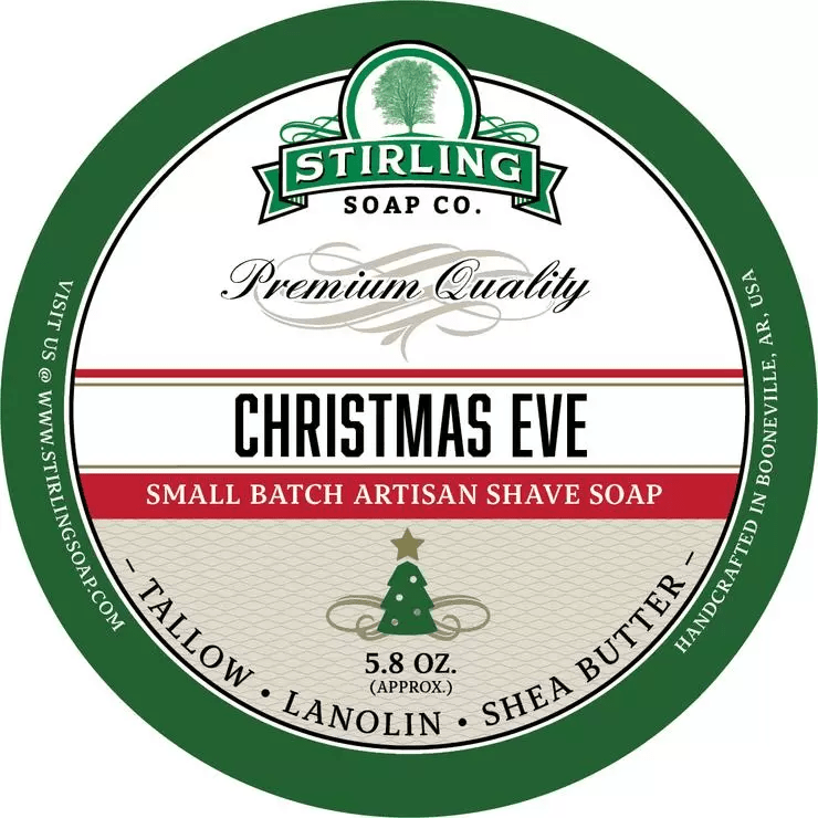 Stirling Soap Co. Christmas Eve Shaving Collection Shaving Set Pasteur Pharmacy Shaving Soap 5.8oz