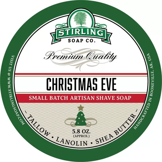 Stirling Soap Co. Christmas Eve Shaving Collection Shaving Set Pasteur Pharmacy Shaving Soap 5.8oz