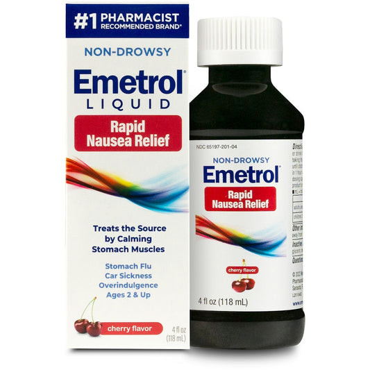 Emetrol Non Drowsy Liquid Cherry Flavor Rapid Nausea Relief 4 Fl Oz Health & Beauty Pasteur Pharmacy