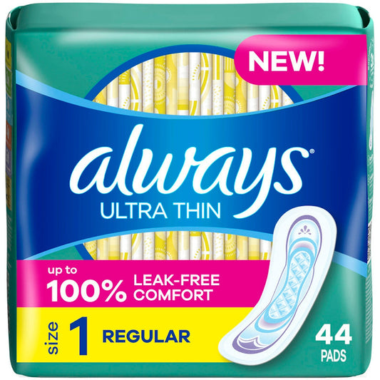 Always Pads, Ultra Thin, Without Wings, Regular, Size 1 Health & Beauty Pasteur Pharmacy