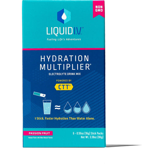 Liquid I.V. Hydration Multiplier Electrolyte Drink Mix Passion Fruit 6Ct Beverages Pasteur Pharmacy