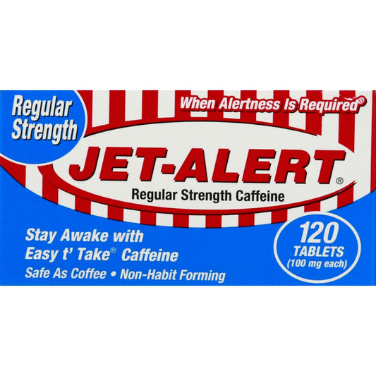 Jet Alert 100 MG Each Regular Strength Caffeine Tablets 120ct Health & Beauty Pasteur Pharmacy