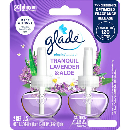 Glade PlugIns Tranquil Lavender & Aloe Scented Oil Refills Air Fresheners Pasteur Pharmacy