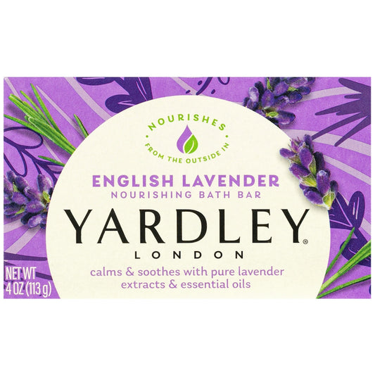 Yardley London English Lavender Bath Bar with Essential Oils – 4 oz Bath & Body Pasteur Pharmacy