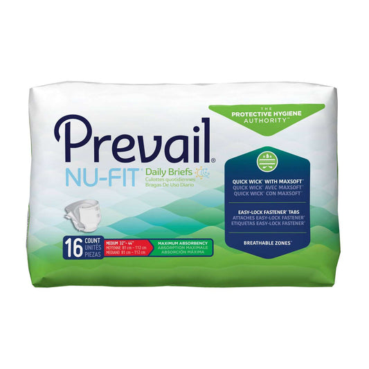 Prevail Nu-Fit Incontinence Adult Daily Briefs, Large - Bag Of 20 Bicycle Shorts & Briefs Pasteur Pharmacy