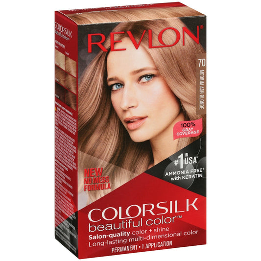 Revlon Colorsilk Beautiful Color Medium Ash Blonde 70 Permanent Hair Color 1 Ea Hair Color Pasteur Pharmacy