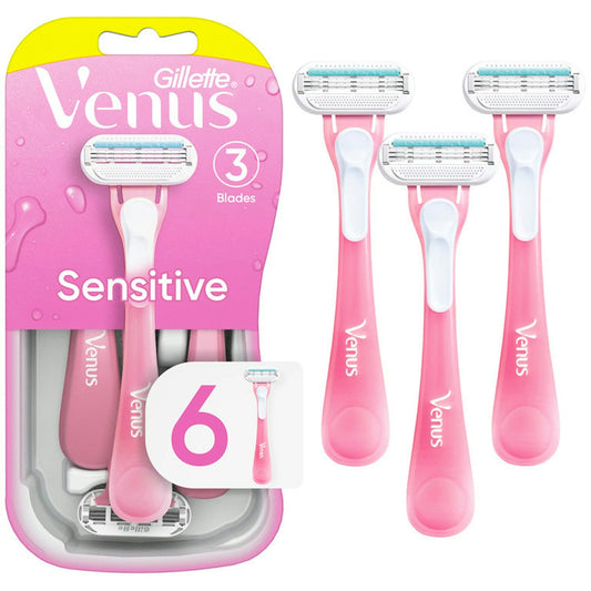 Venus Gillette Disposable Razors Sensitive 6 ct Razor Blades Pasteur Pharmacy