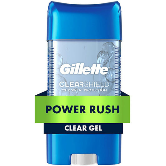Gillette Antiperspirant & Deodorant Clear Gel Power Rush 3.8oz Deodorant Pasteur Pharmacy
