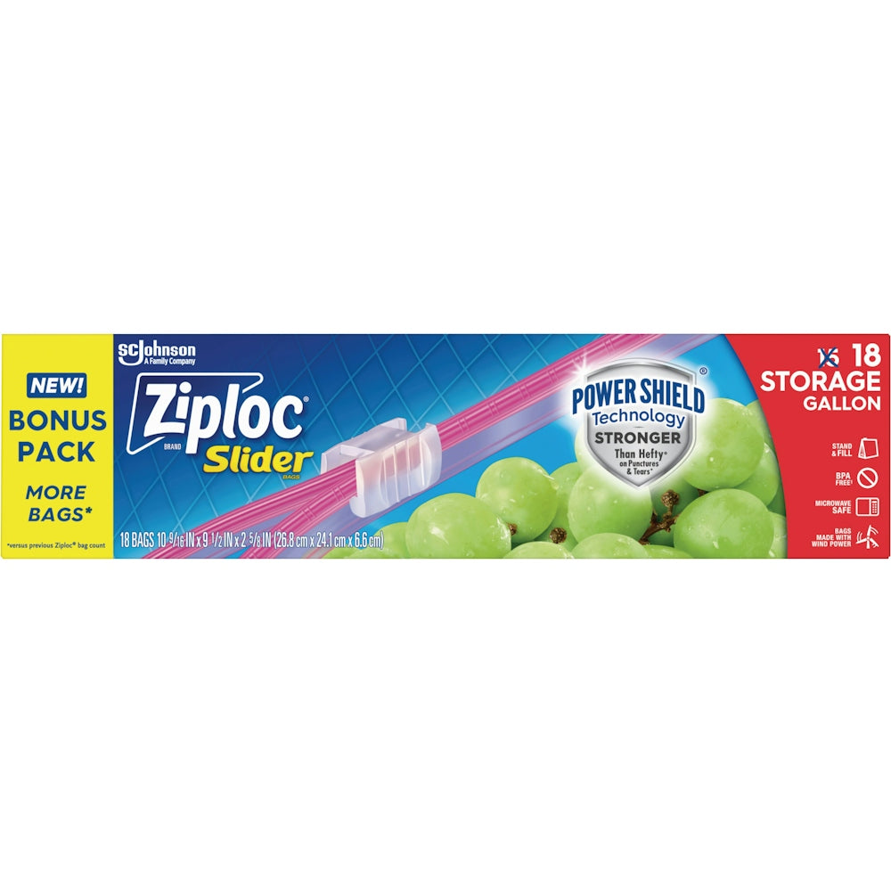 Bolsas con cierre deslizante Ziploc, almacenamiento, tamaño galón, paquete adicional