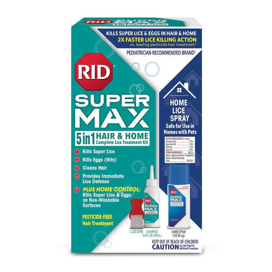 RID Super Max 5-in-1 Hair & Home Complete Lice Treatment Kit Hair Care Pasteur Pharmacy