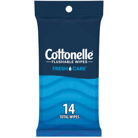Cottonelle Flushable Wipes Travel Pack, 8 Packs of 14 Count (112 Total Wipes) Bath & Body Pasteur Pharmacy