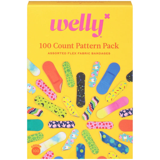 Welly Flex Fabric Assorted Bandages Pattern Pack 100Ea Medical Tape & Bandages Pasteur Pharmacy
