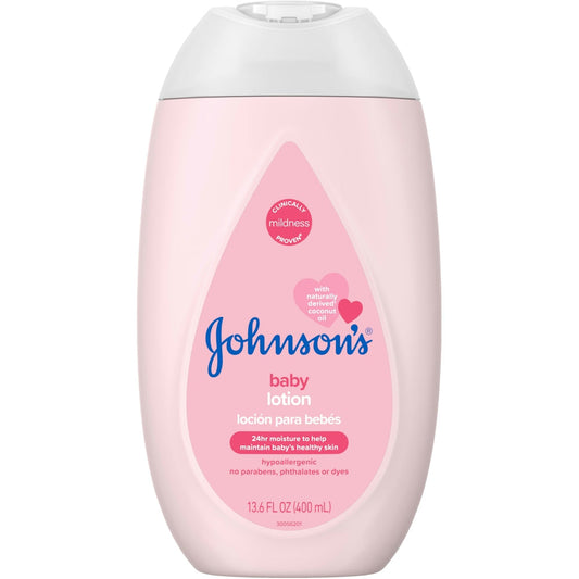 Johnson's Baby Moisturizing Mild Pink Body Lotion 13.6 Fl Oz Lotion & Moisturizer Pasteur Pharmacy