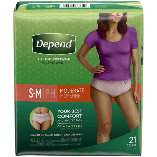 Depend FIT-FLEX Incontinence Underwear For Women, Moderate Absorbency, S/M Personal Care Pasteur Pharmacy