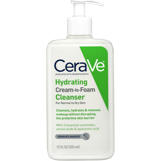 CeraVe Hydrating Cream To Foam Cleanser 12 Fl Oz Facial Cleansers Pasteur Pharmacy