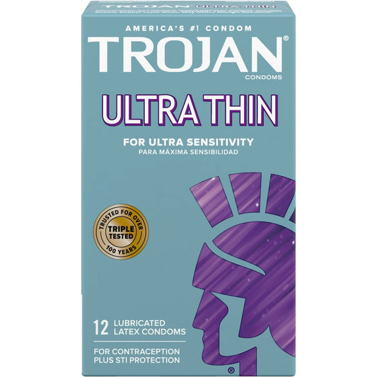 Trojan Ultra Thin Premium Lubricated Latex Condoms Condoms Pasteur Pharmacy