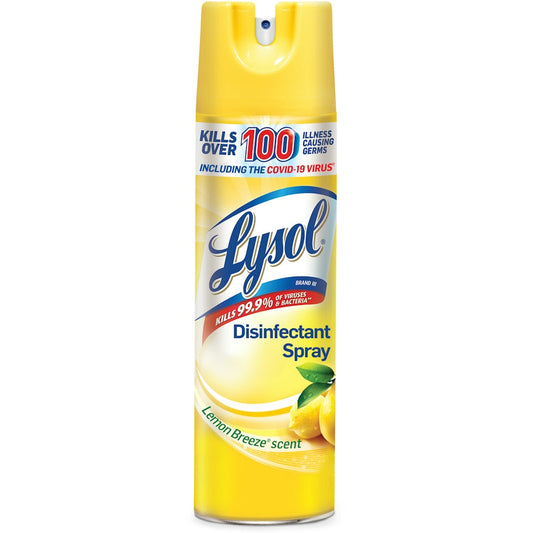 Lysol Disinfectant Spray, Lemon Breeze Scent 19 Oz Household Disinfectants Pasteur Pharmacy
