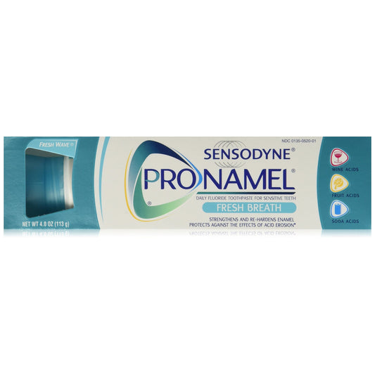 Sensodyne Pronamel Fresh Breath Enamel Toothpaste, Fresh Wave, 4 oz - Sensitivity Relief Toothpaste Pasteur Pharmacy