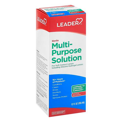 Leader Multi Purpose Contact Lens Solution 12 Oz Contact Lens Solution Pasteur Pharmacy