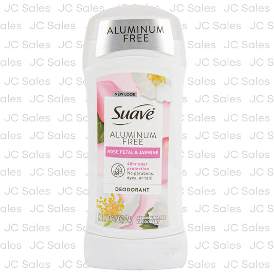 Suave Deodorant, Rose Petal & Jasmine, Aluminum Free 2.6 Oz Deodorant Pasteur Pharmacy