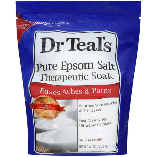 Dr Teal's Therapeutic Soak, Pure Epsom Salt, Eases Aches And Pains 6 Lb Bath & Body Pasteur Pharmacy