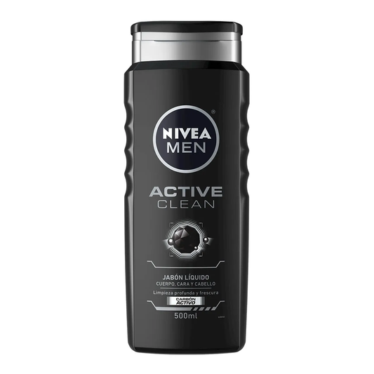 Nivea Active Clean Body Wash, Deep Clean, With Natural Charcoal Body Wash Pasteur Pharmacy