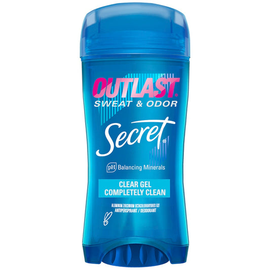 Secret Antiperspirant/Deodorant, Completely Clean, Sweat & Odor, Clear Gel 2.6 Oz Deodorant Pasteur Pharmacy