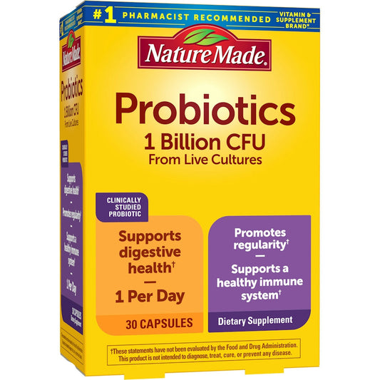 Nature Made 1B CFU Probiotic Capsules - 30ct Health & Beauty Pasteur Pharmacy