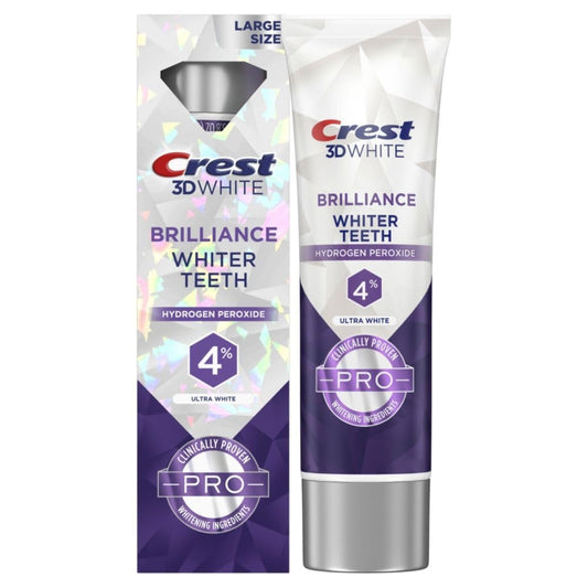 Crest Toothpaste, Anticavity, Fluoride, Ultra White, Brilliance, Large Size 3.8 Oz Toothpaste Pasteur Pharmacy