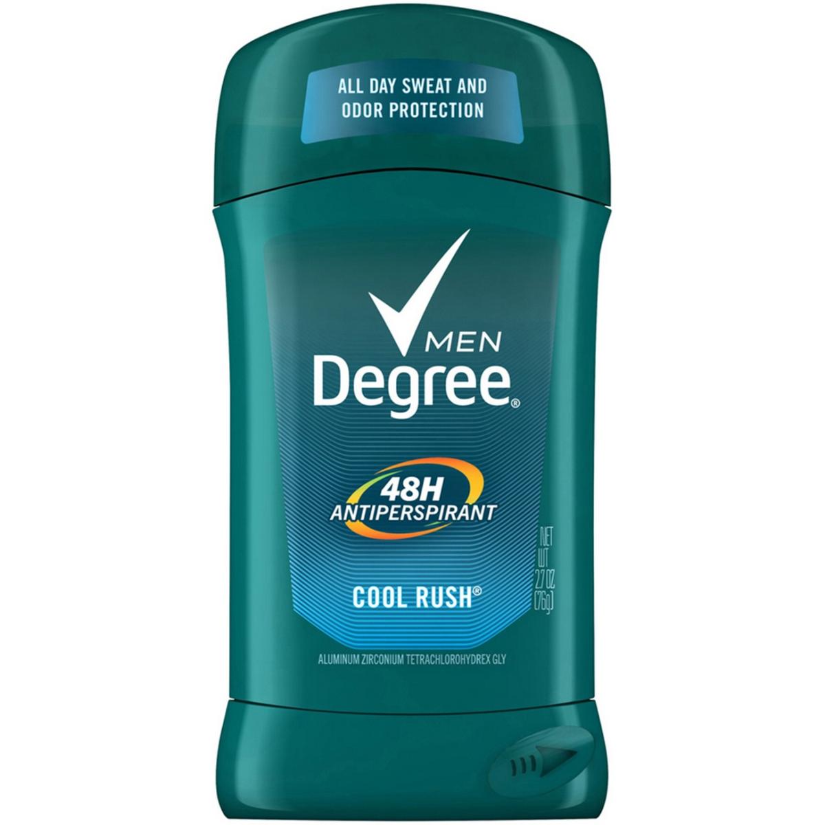 Degree Men Original Protection Antiperspirant Deodorant, Cool Rush, 2.7 oz Invisible Solid Deodorant & Anti-Perspirant Pasteur Pharmacy